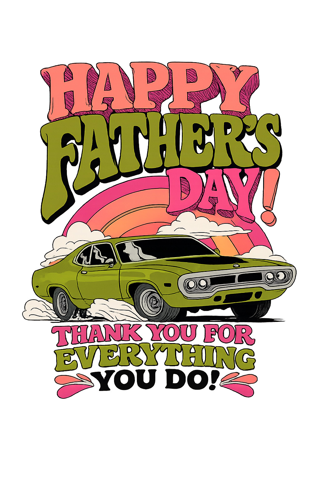 Happy Father’s Day Cool Repro Print Poster Aprox 13×19