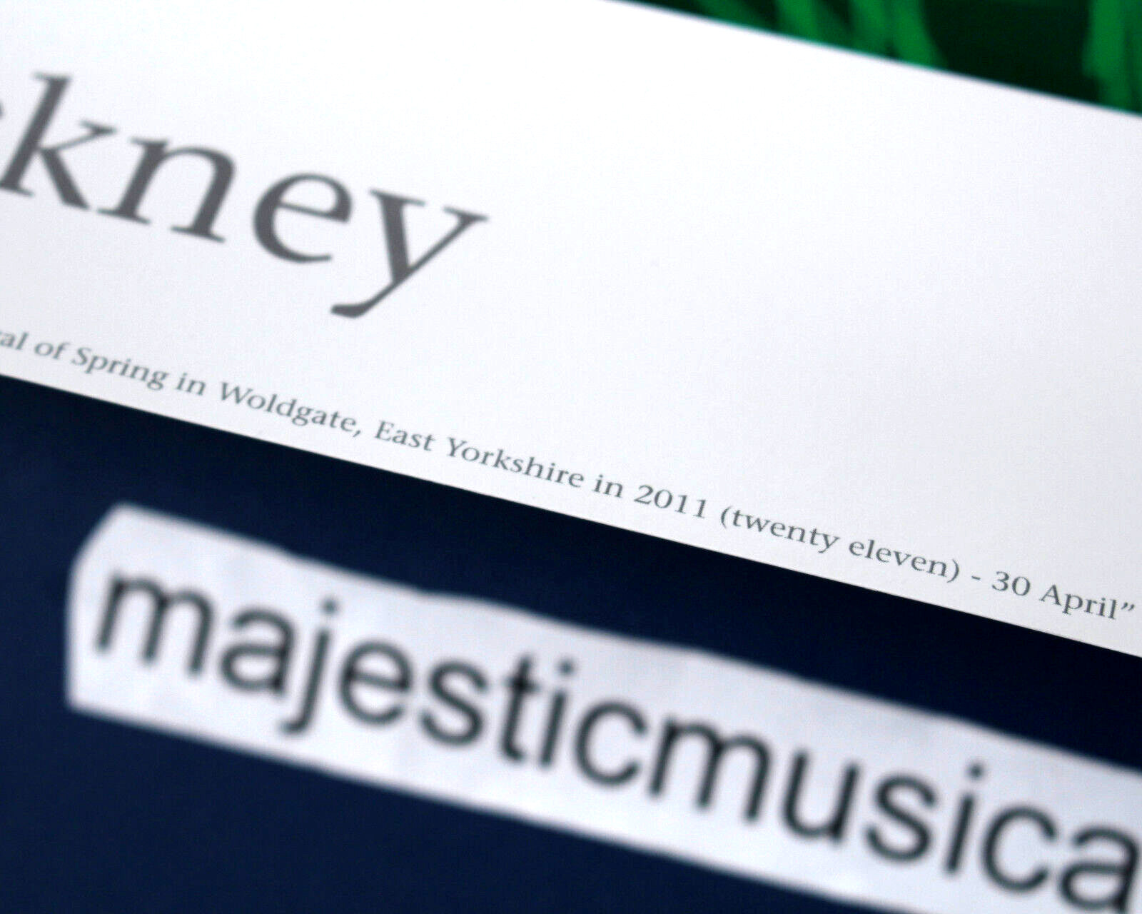DAVID HOCKNEY 2011 SPRING EXHIBITION POSTER