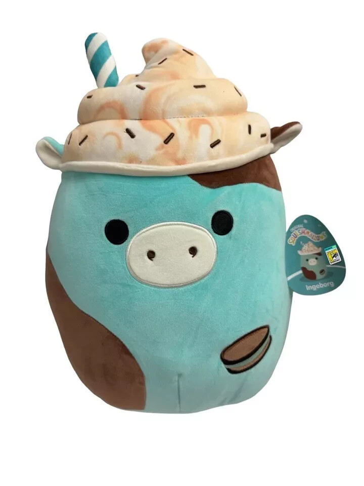 SDCC 2024 UCC Distributing Squishmallow 12″ Ingeborg the Mint Chip Milkshake Cow