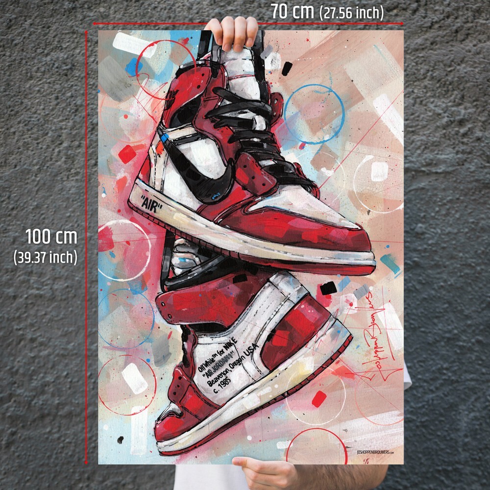 Nike air Jordan 1 off-white Chicago poster (70x100cm / 27.56×39.37 inch)