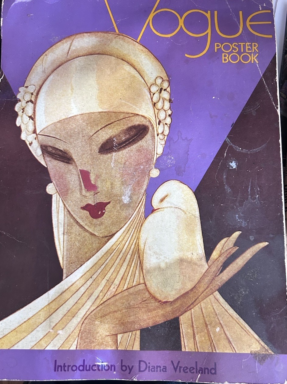 Vintage 1975 Vogue Poster Book 15 Iconic Art Deco Prints Diana Vreeland Intro