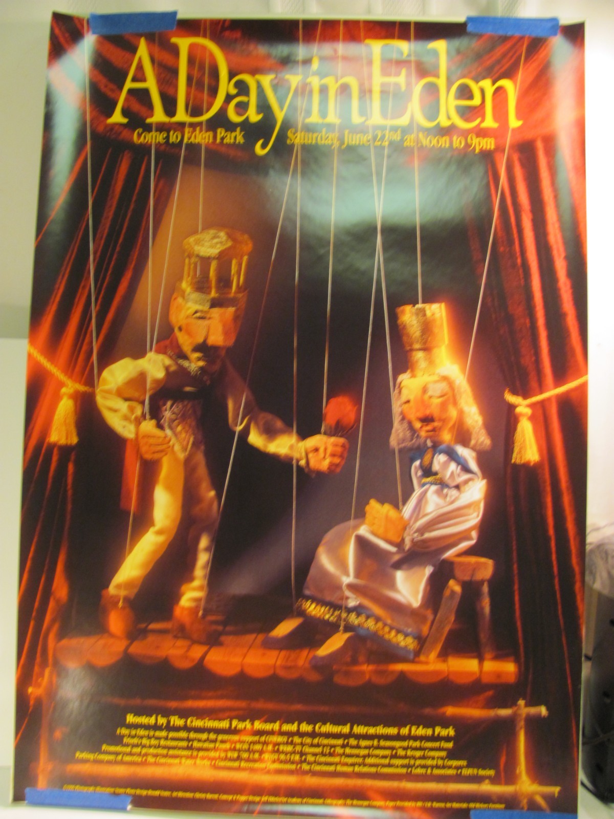 Vintage Poster From Cincinnati’s ” A Day In Eden 1996″ Cincy, Ohio