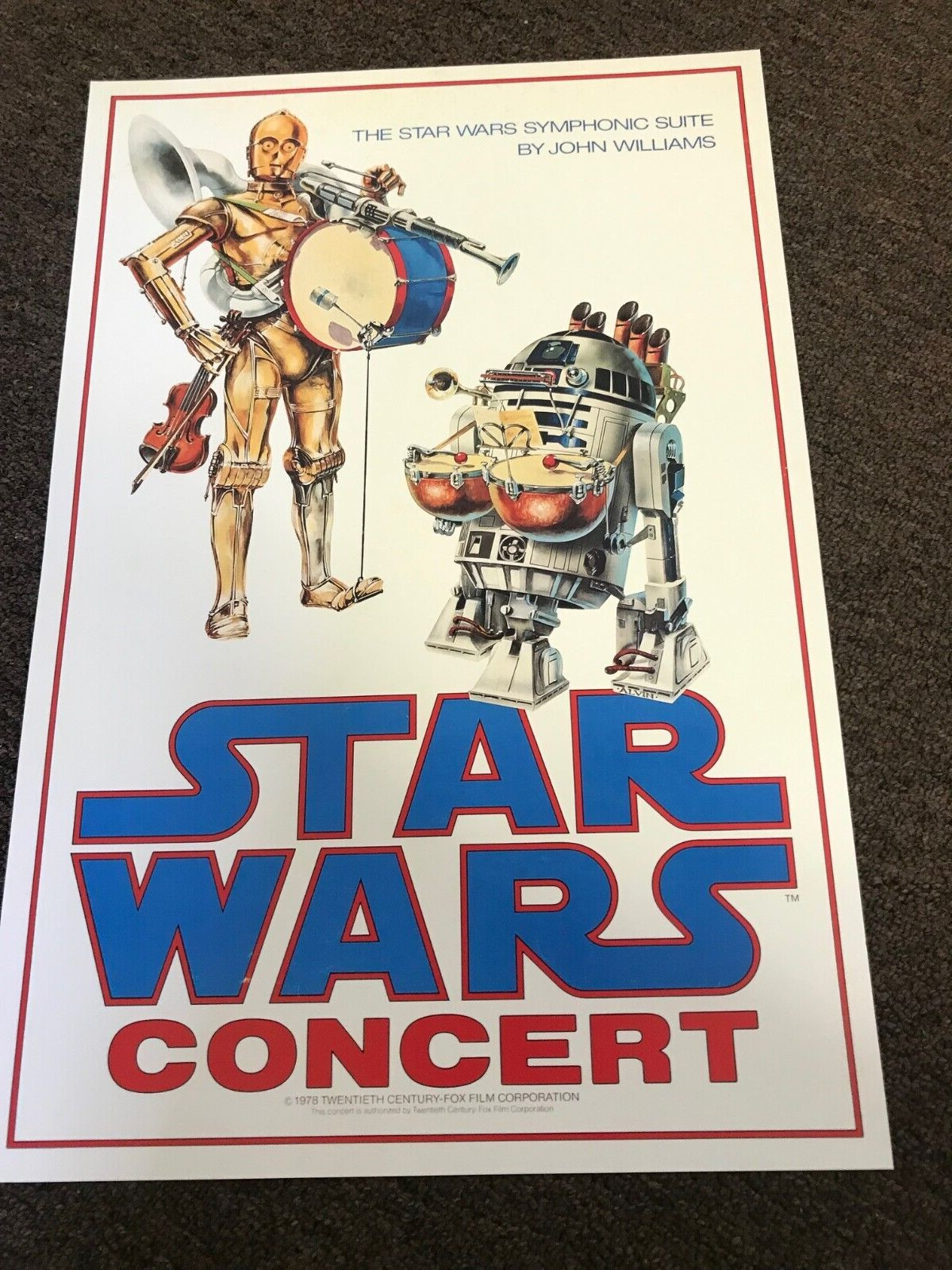 Star Wars Concert R2D2 C3PO Cardstock Promo Poster – 12″x18″