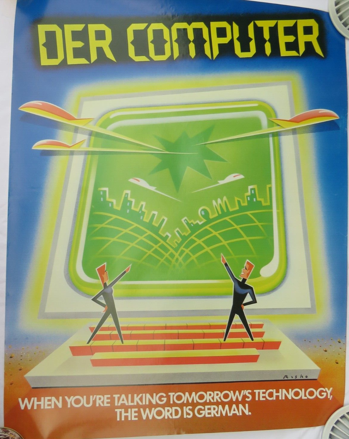 “Der Computer-When You talking about …the Word is German”-Poster 28″x22″ Used