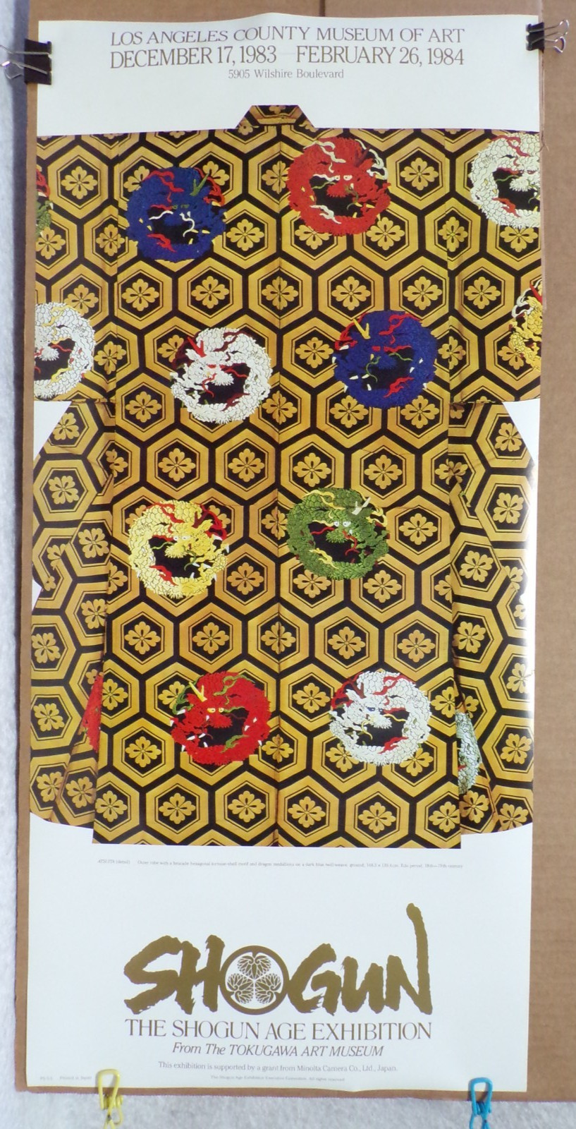 1984 POSTER MADE IN JAPAN SHOGUN AGE TOKUGAWA EXHIBITION LOS ANGELES ART MUSEUM