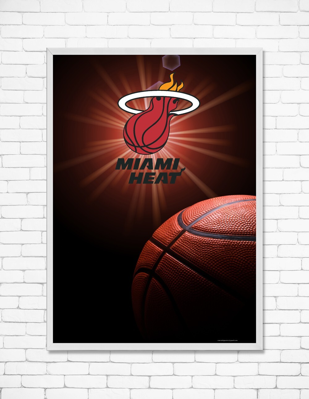 Miami Heat NBA Basketball Home Decor Wall Art Print Poster EXTRA LARGE 66″x44″