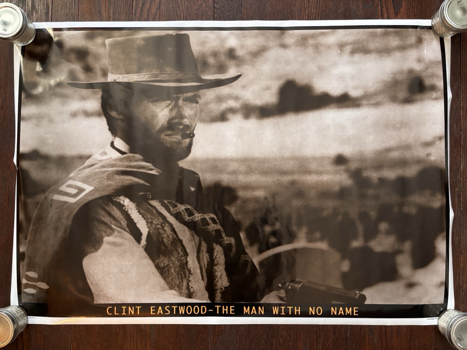 Vintage Clint Eastwood -The Man With No Name Poster By Gothic Made In USA 25×36”