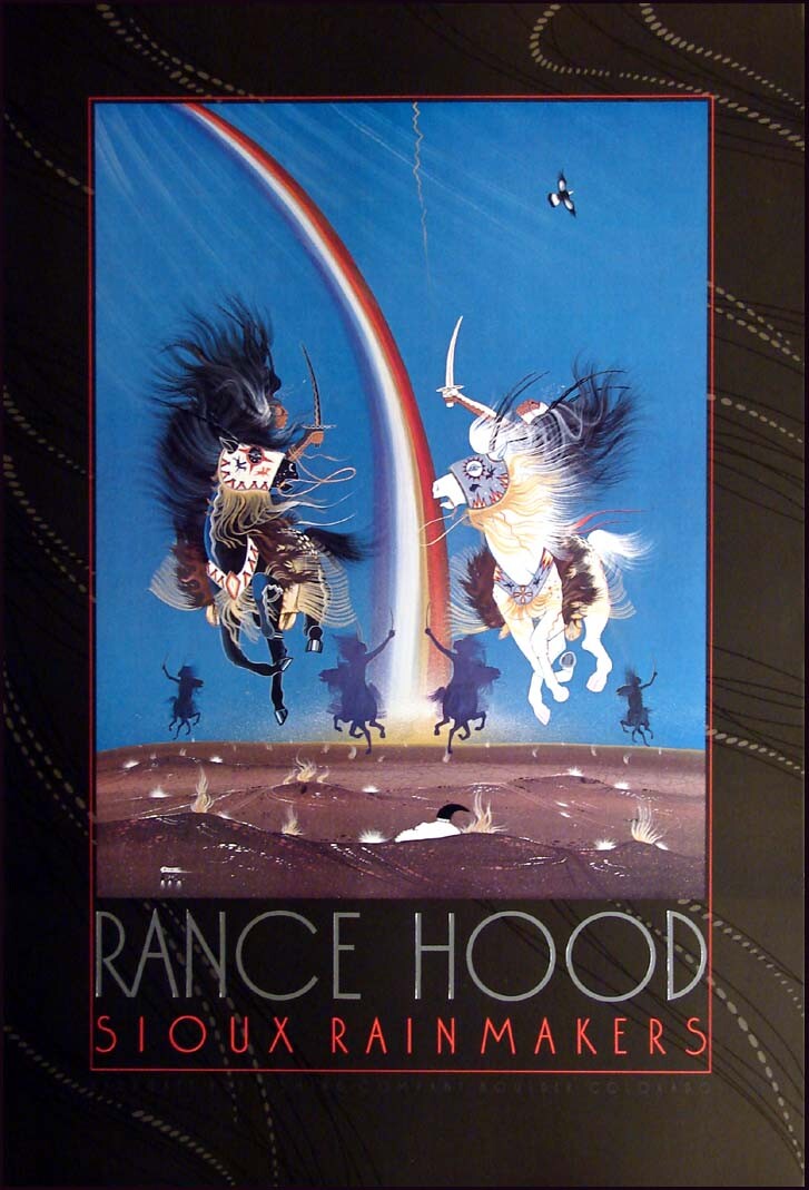 Rance Hood “Sioux Rainmakers” Offset lithograph Poster Good Condition