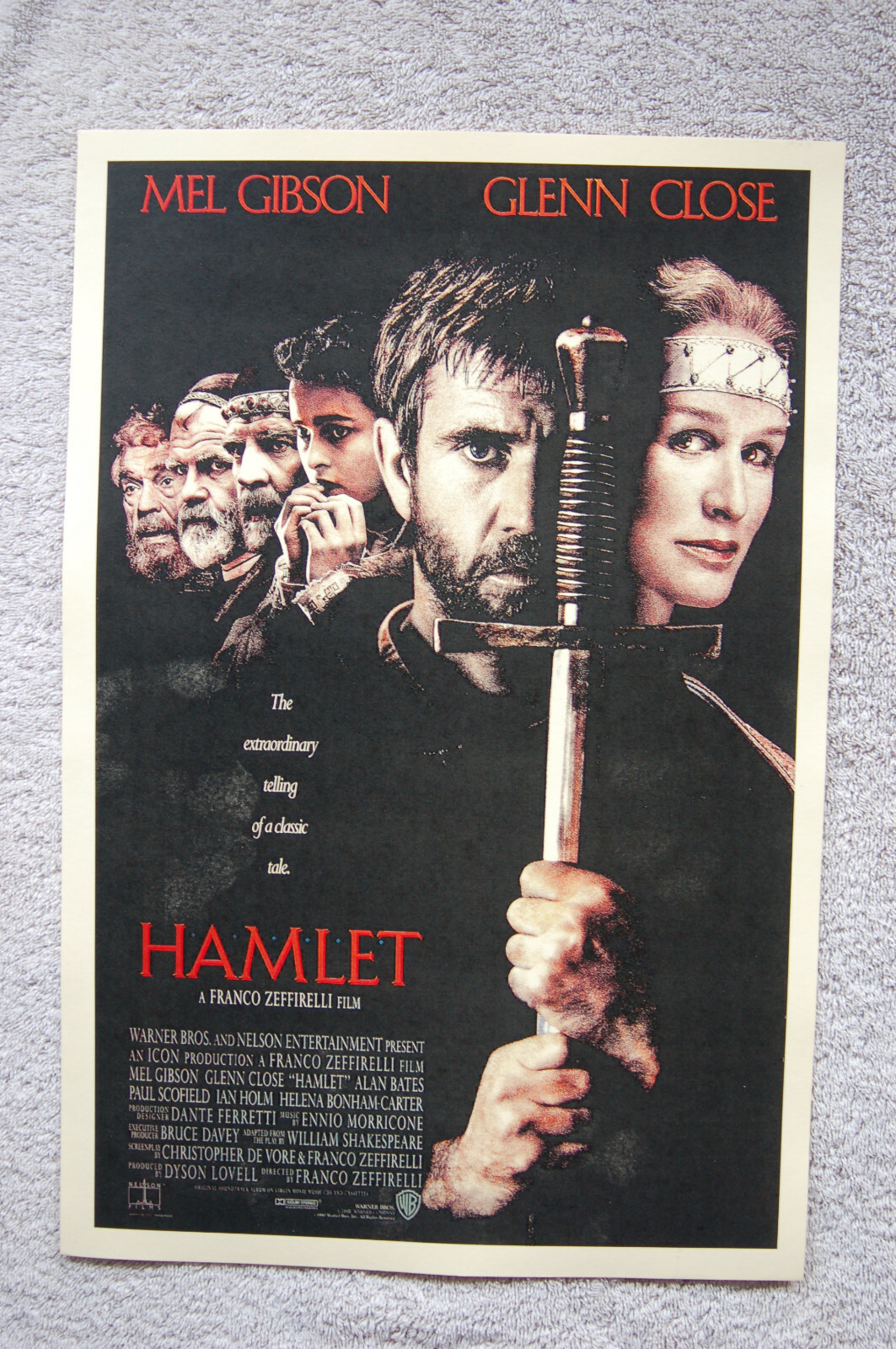 Hamlet Lobby Card Movie Poster Mel Gibson Glenn Close
