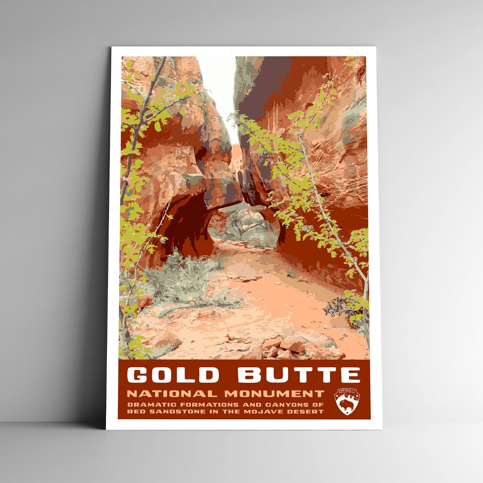 Gold Butte National Monument Travel Poster / Postcard Nevada USA Many Sizes