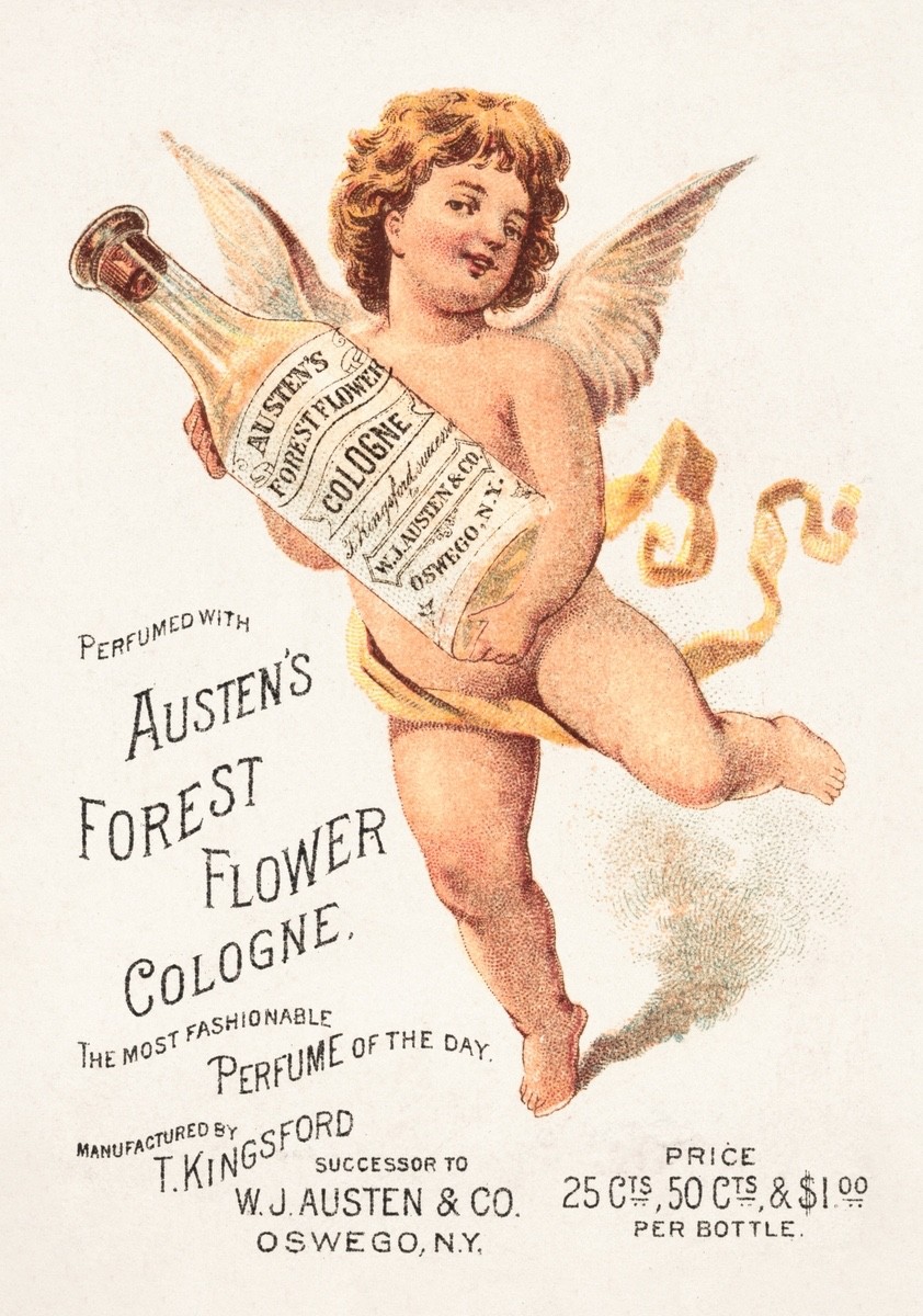 Vintage Perfume Advertisement Poster Print Floral Vanity Wall Art