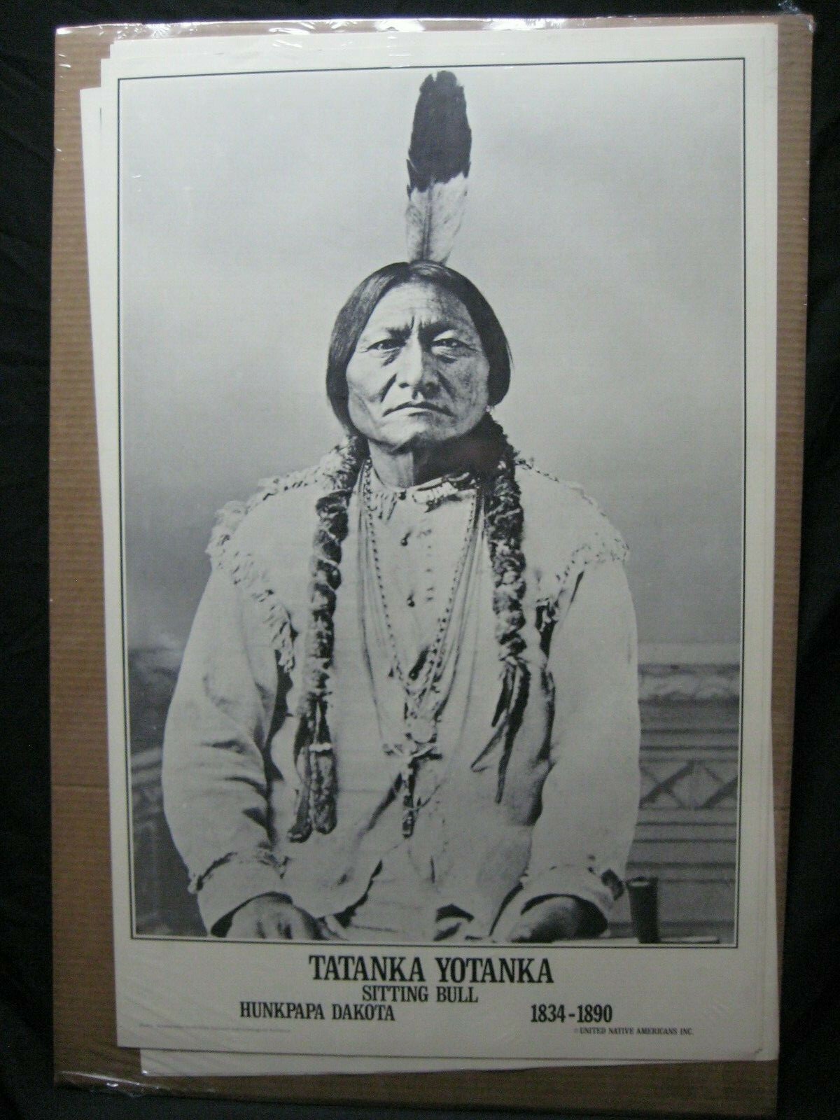 TATANKA YOTANKA SITTING BULL 1834-1890 VINTAGE POSTER INDIAN PORTRAIT CNG1679