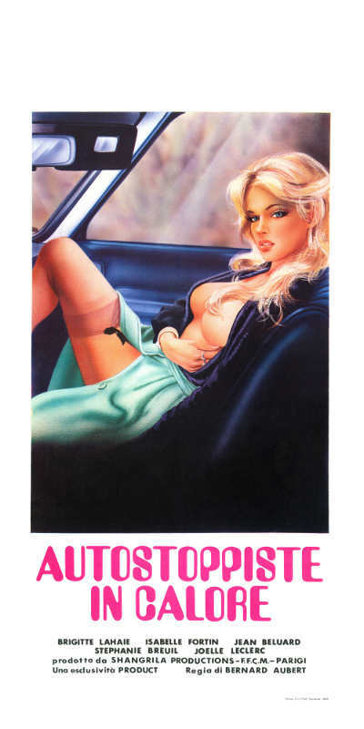 1979 HITCH HIKERS IN HEAT ITALY VINTAGE ADULT MOVIE POSTER PRINT 24×12 9 MIL