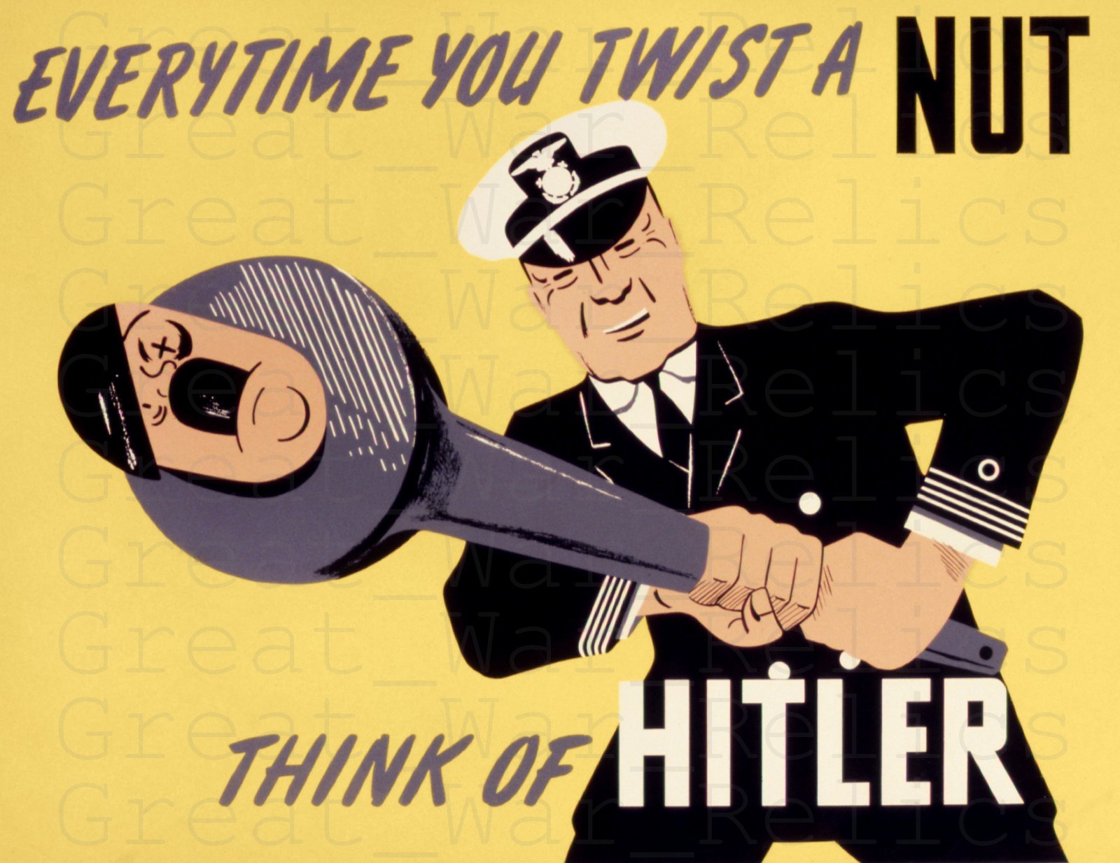 WW2 US Anti Fascist Fascism Propaganda Poster, anti-nazi Nazis Anti-Hitler Meme