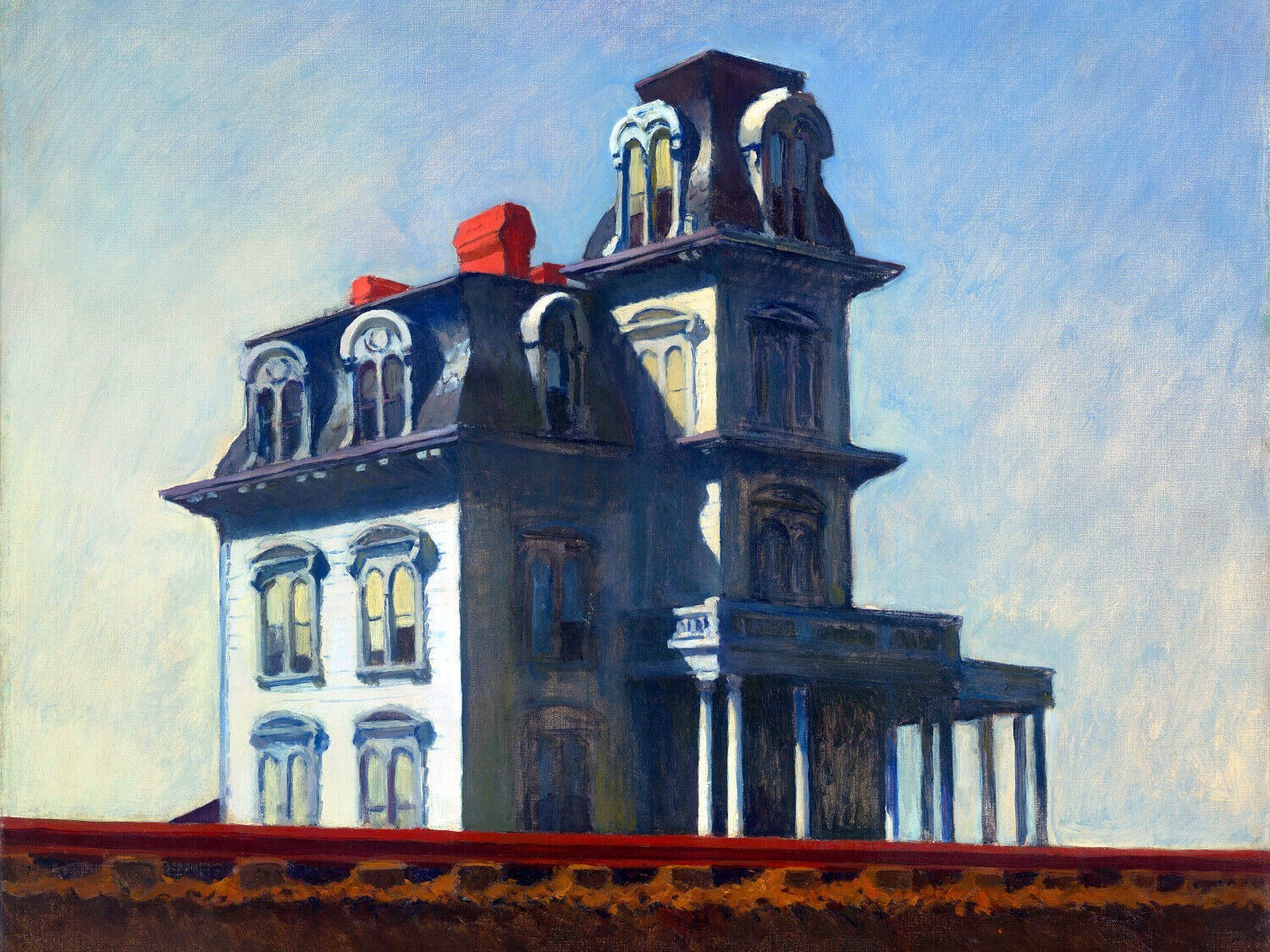 House by the Railroad Edward Hopper 1925 House Tracks Painting Art Print