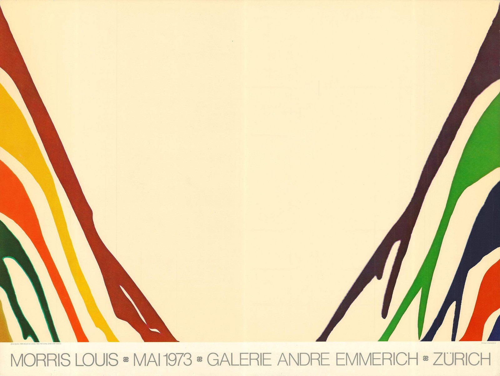 MORRIS LOUIS Delta Epsilon 26.75″ x 35.5″ Offset Lithograph 1973 Contemporary Mo