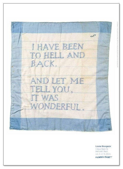 Louise Bourgeois Offset Print Exhibition Poster H 27.5 x W 19.6 in Made in USA