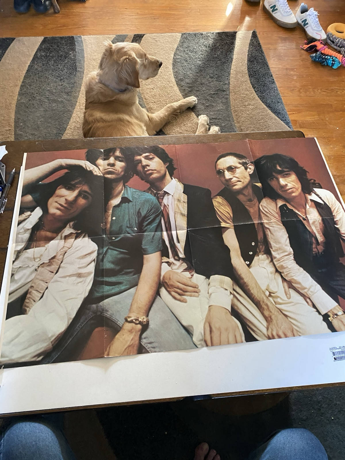 Vintage Color Folded Double Sided Poster 1970s Of The Rolling Stones 21×31