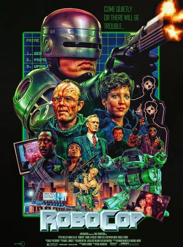 RoboCop Classic Science Fiction Movie Collage Poster