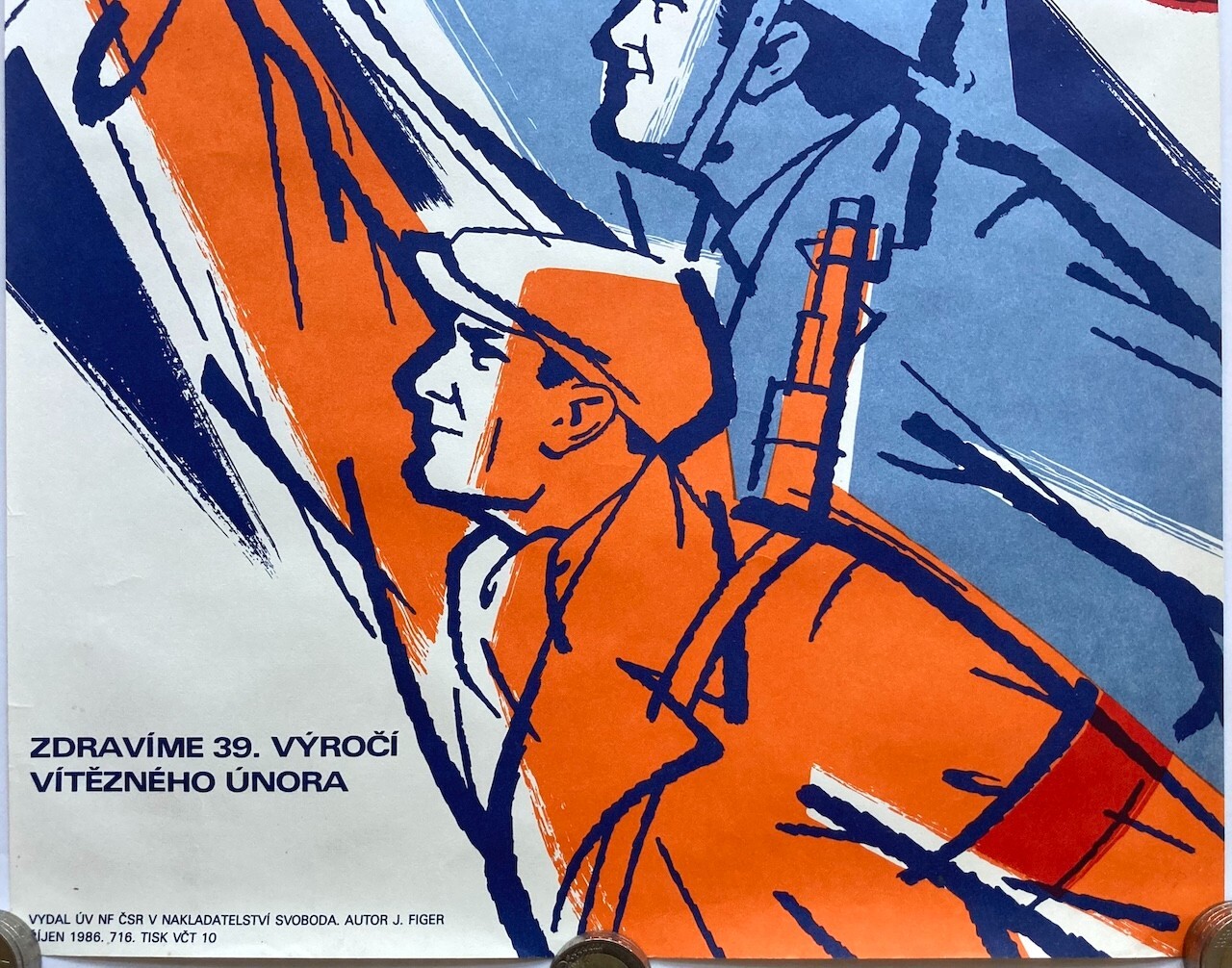 Original Vintage Poster FEBRUARY 1948 – COMMUNISM -SOCIALISM -ANNIVERSARY – 1987