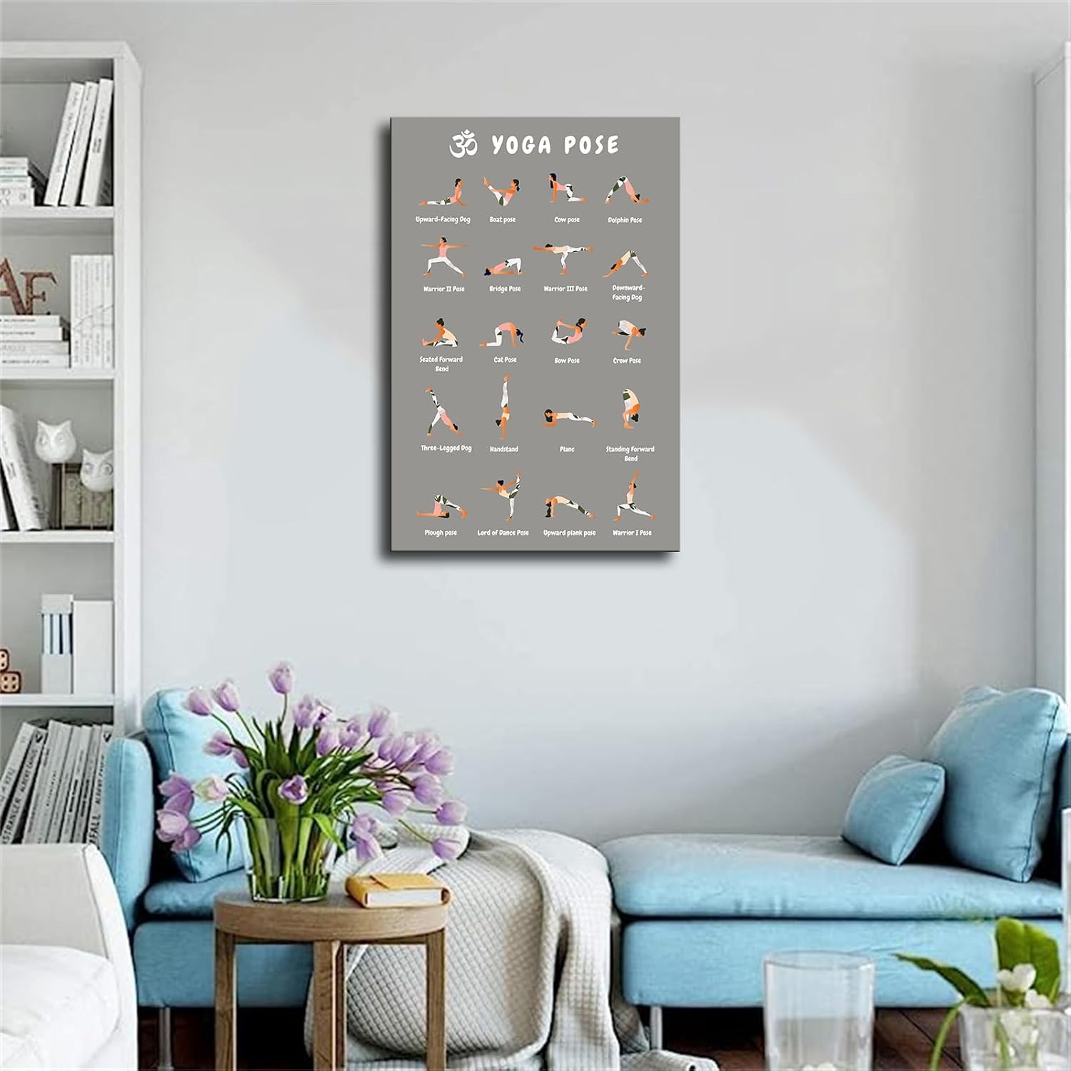 Yoga Poster – Beginners Perfect Workout Posters for Home Gym – Exercise Charts