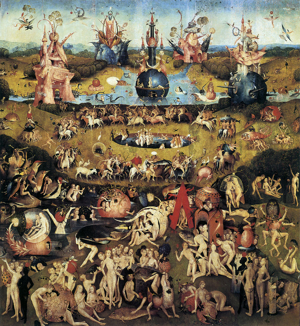 Garden of Earthly Delights 1510 by Hieronymus Bosch Painting Art repo FREE S/H
