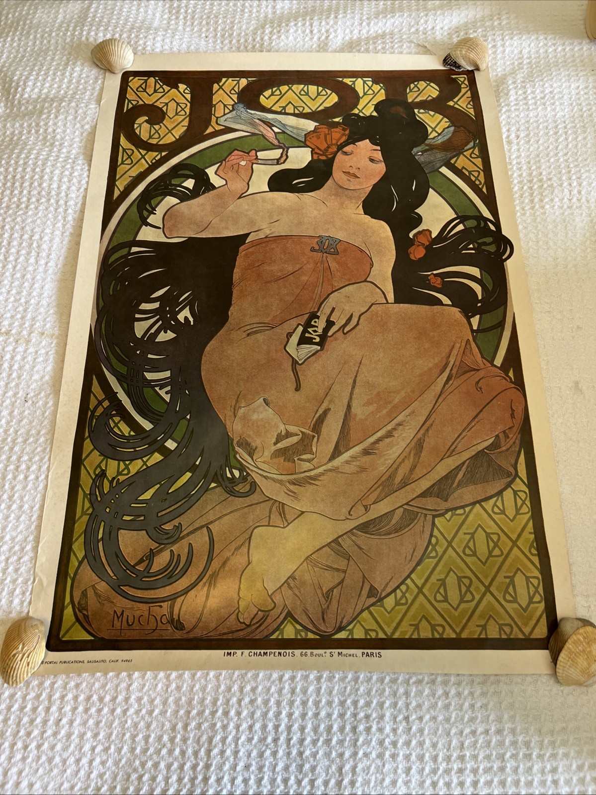 JOB Vintage Rolling Paper Advertising Poster Artist Alphonse Mucha Art Nouveau
