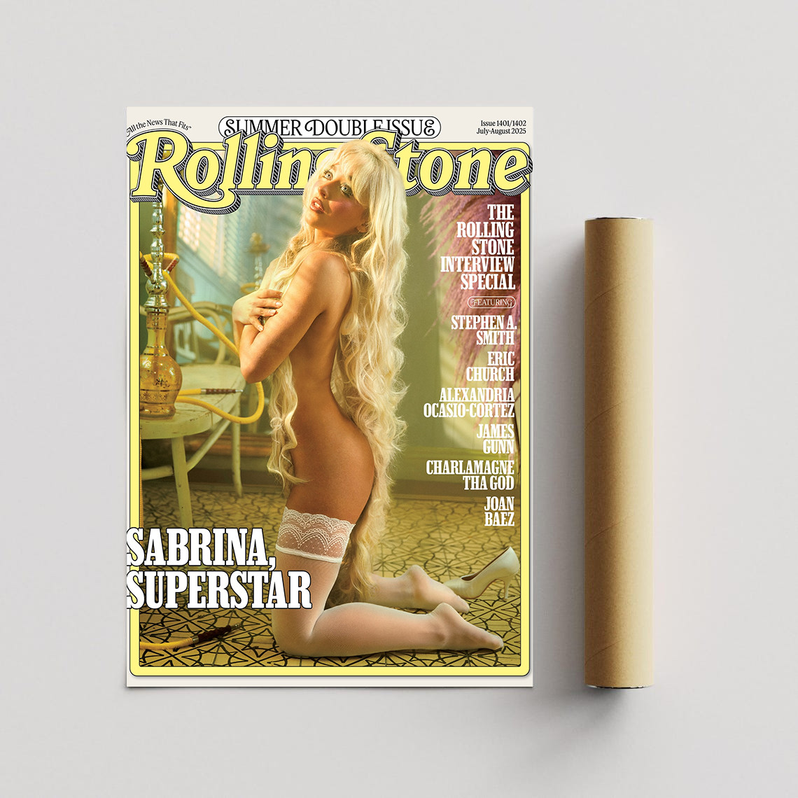Sabrina Carpenter’s Rolling Stone Cover Nude Poster
