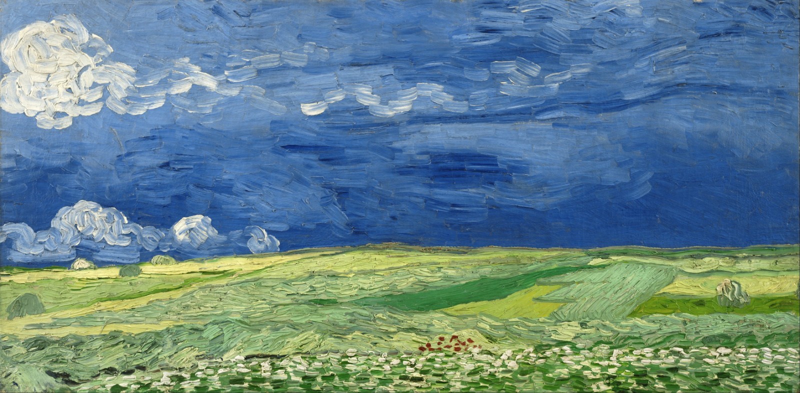 Wheatfield Under Thunderclouds Vincent van Gogh Vintage Poster Print