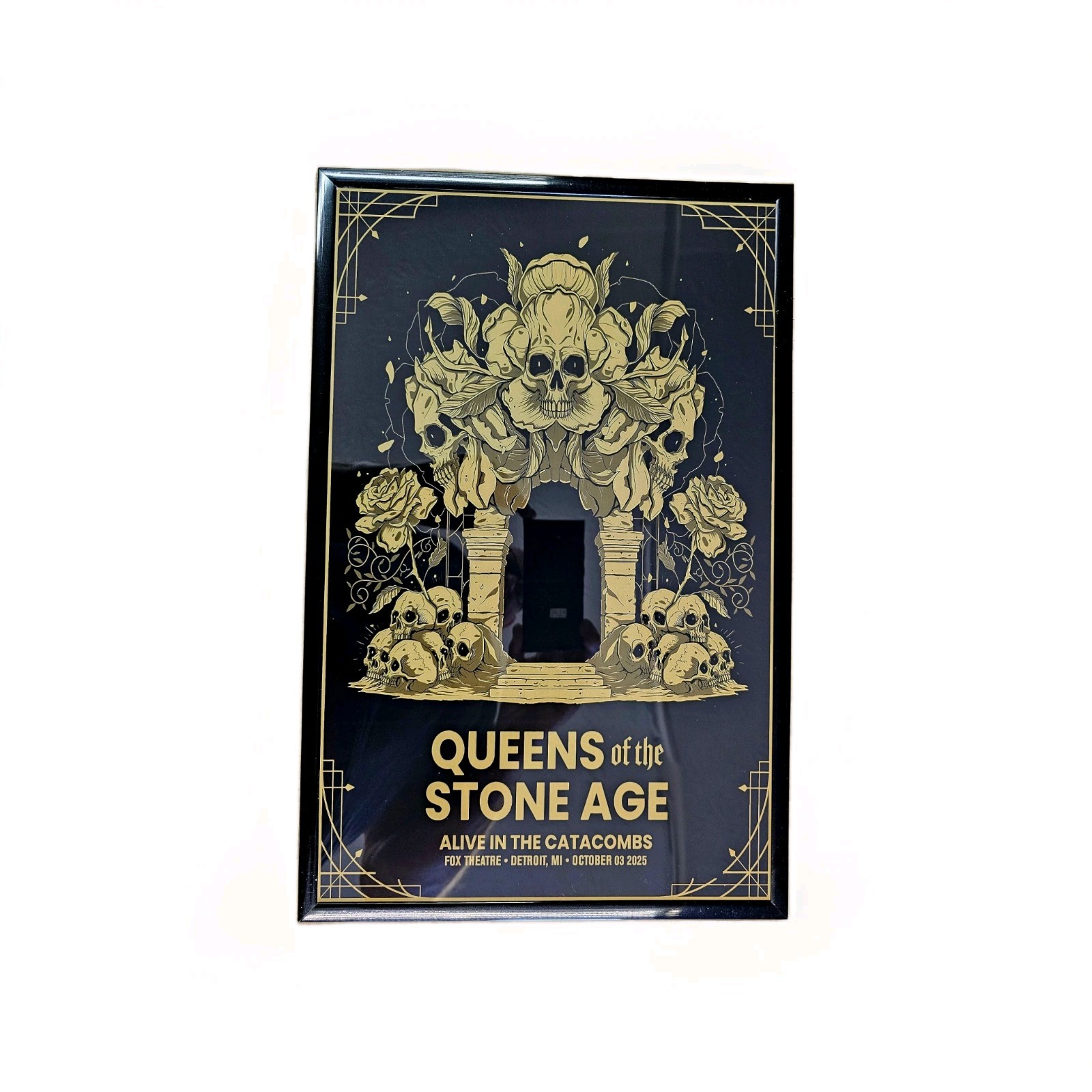 Queens Of The Stone Age Detroit Fox Theatre 2025 Framed Concert Poster