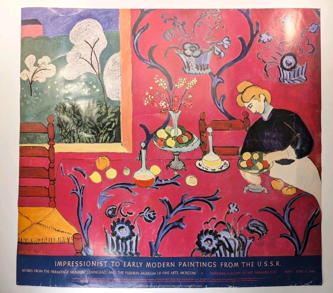Henri Matisse Poster Harmony In Red Impressionist USSR National Gallery Poster