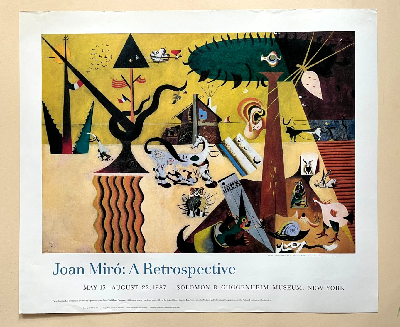 Joan Miro The Tilled Field Original Poster