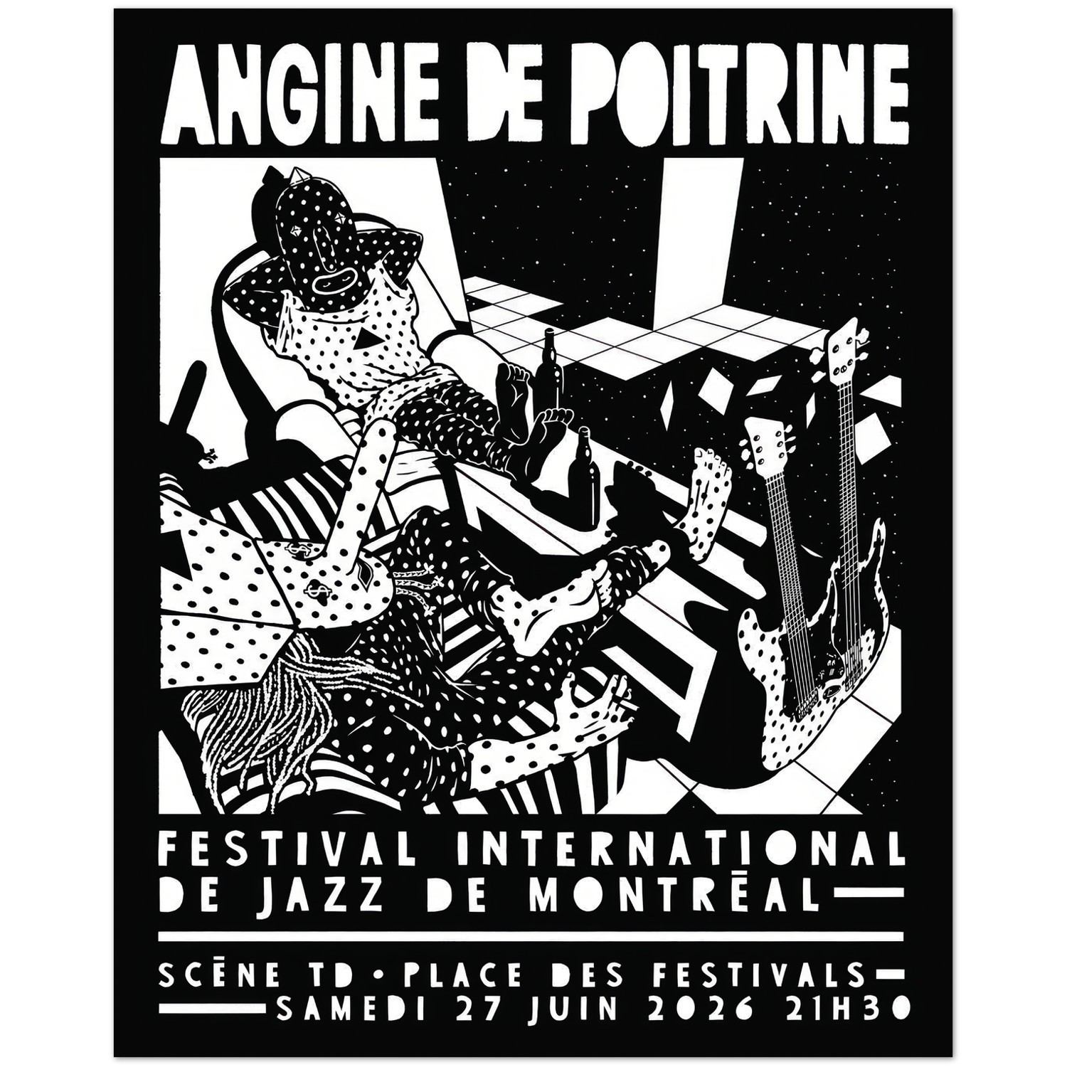 Angine de Poitrine Montreal International Jazz Festival Gig Art poster