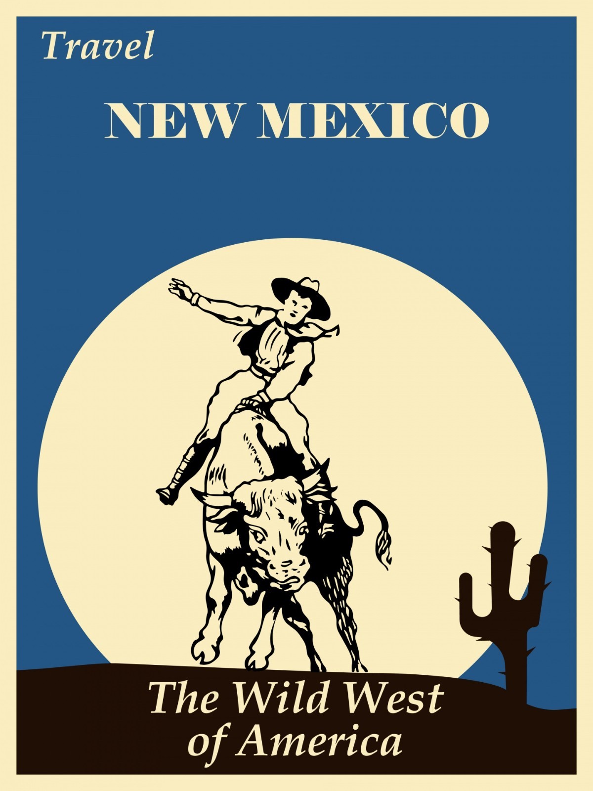 Travel To New Mexico The Wild West Of America Vintage Travel Poster Print