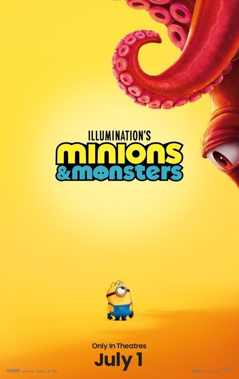 Minions and Monsters Funny Cartoon Poster