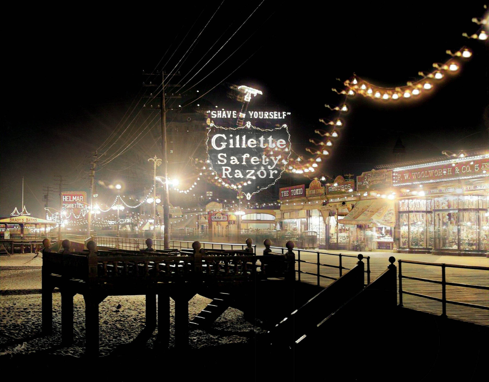 1910 Atlantic City, New Jersey, Boardwalk 14 x 11″ Photo Print