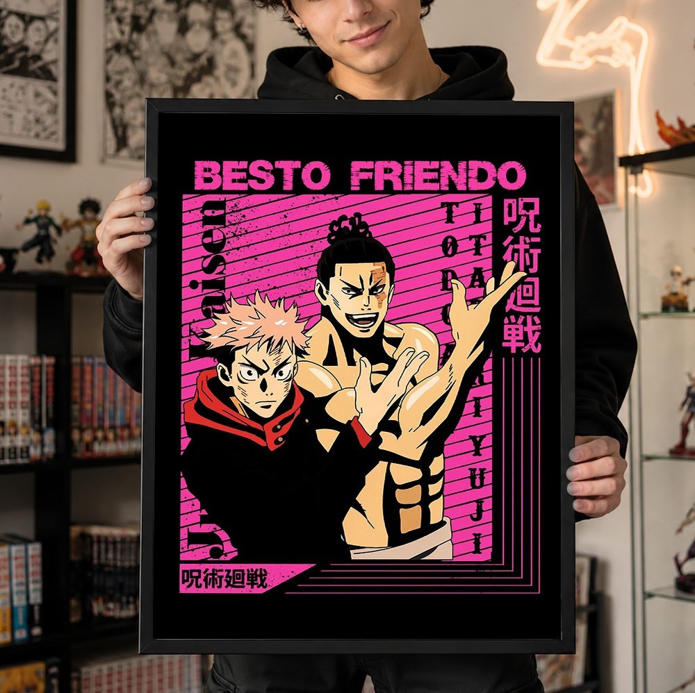 Jujutsu Kaisen JJK Anime Poster | Itadori & Todo Besto Friendo Manga Wall Decor