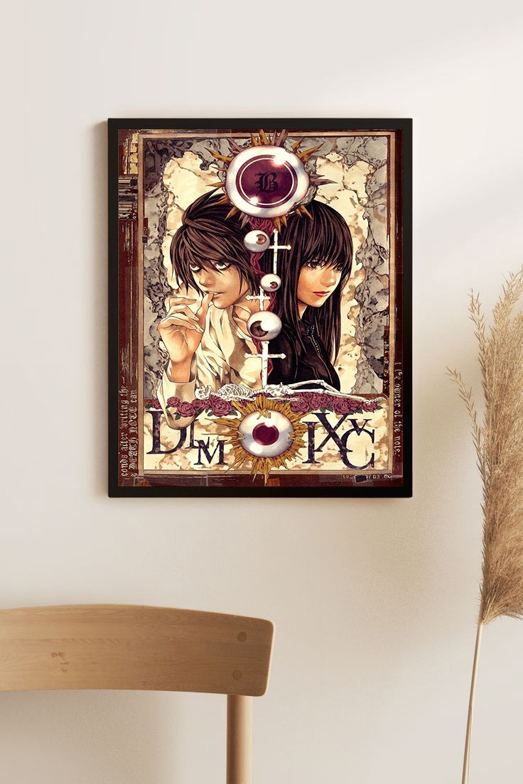 DEATH NOTE L & NAOMI MISORA ANIME & MANGA Poster