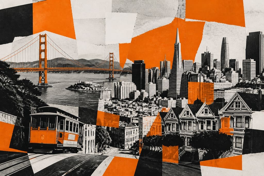San Francisco California – USA Poster – 11×17″ Landscape Print