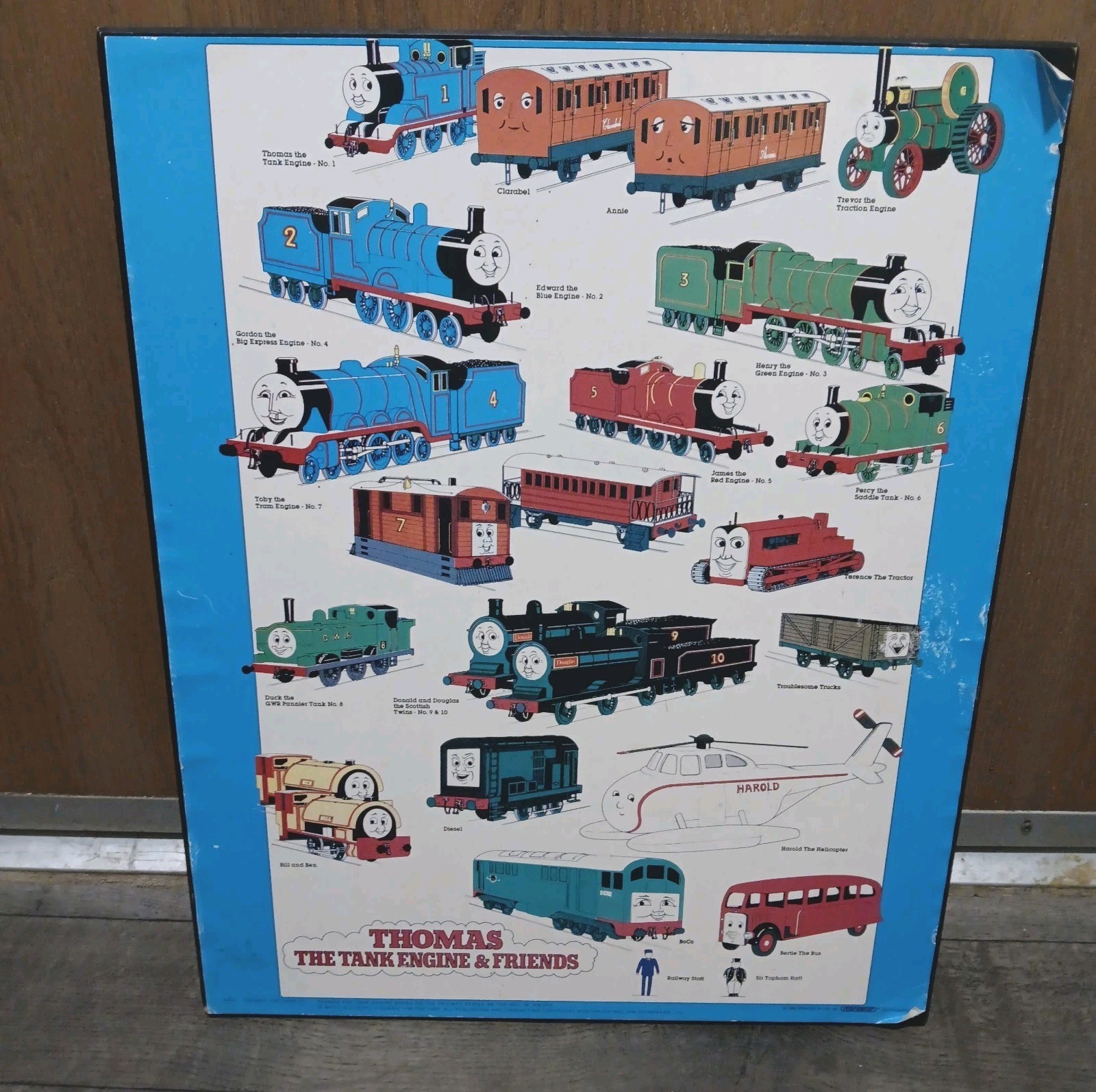 **DAMAGE READ** Rare 1992 Thomas The Tank Engine Train Poster VII 20×16