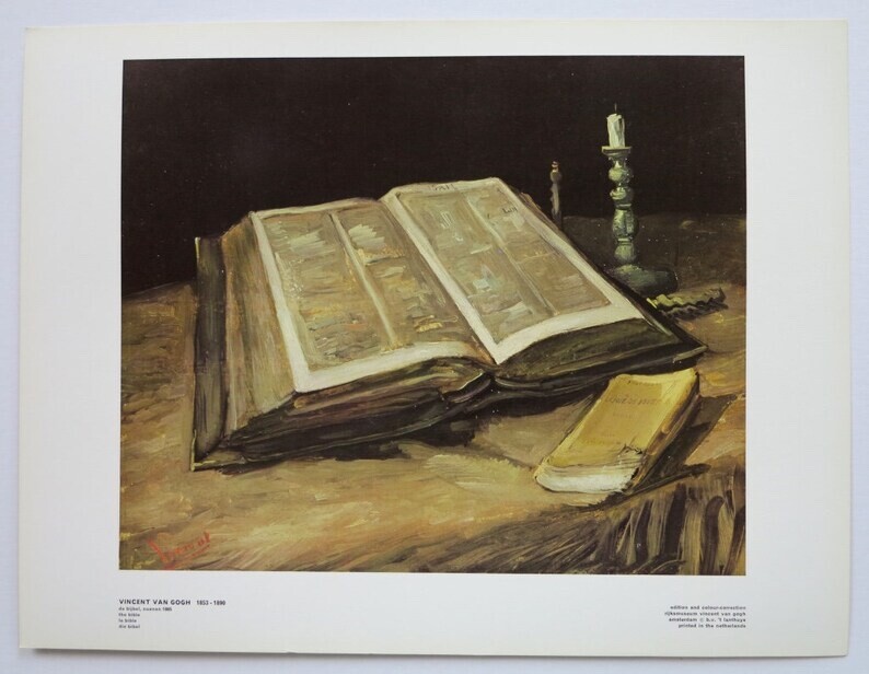 Vincent van Gogh exhibition poster – The Bible – museum print offset litho 70′