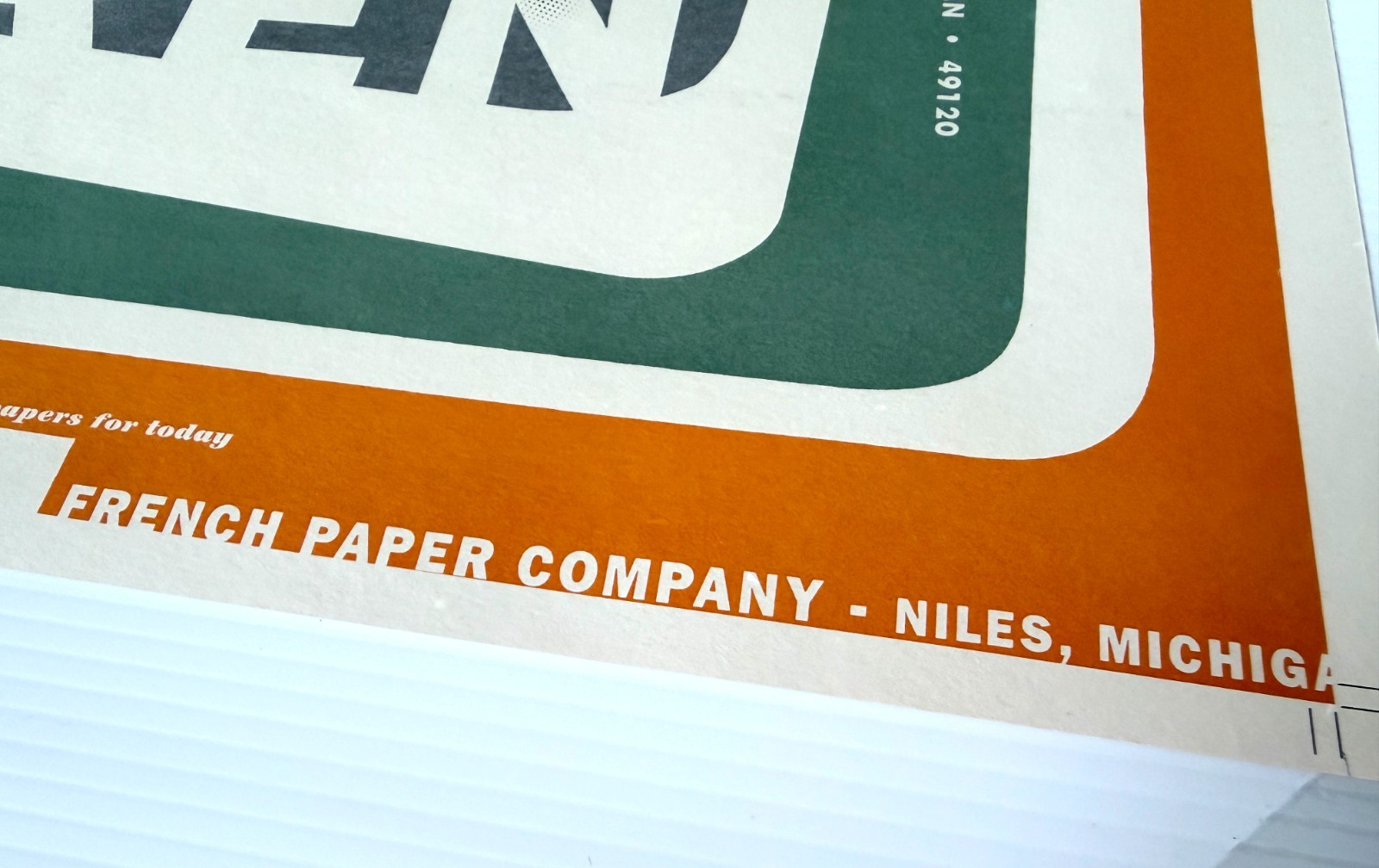 French Paper Co. FROSTONE – Large Poster / Press Sheet, Rare, 1990’s
