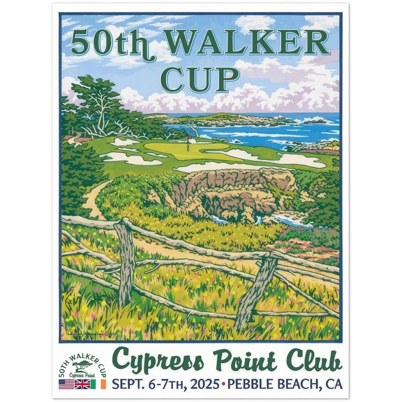 50th Walker Cup Cypress Point Club Pebble Beach 2025 Poster