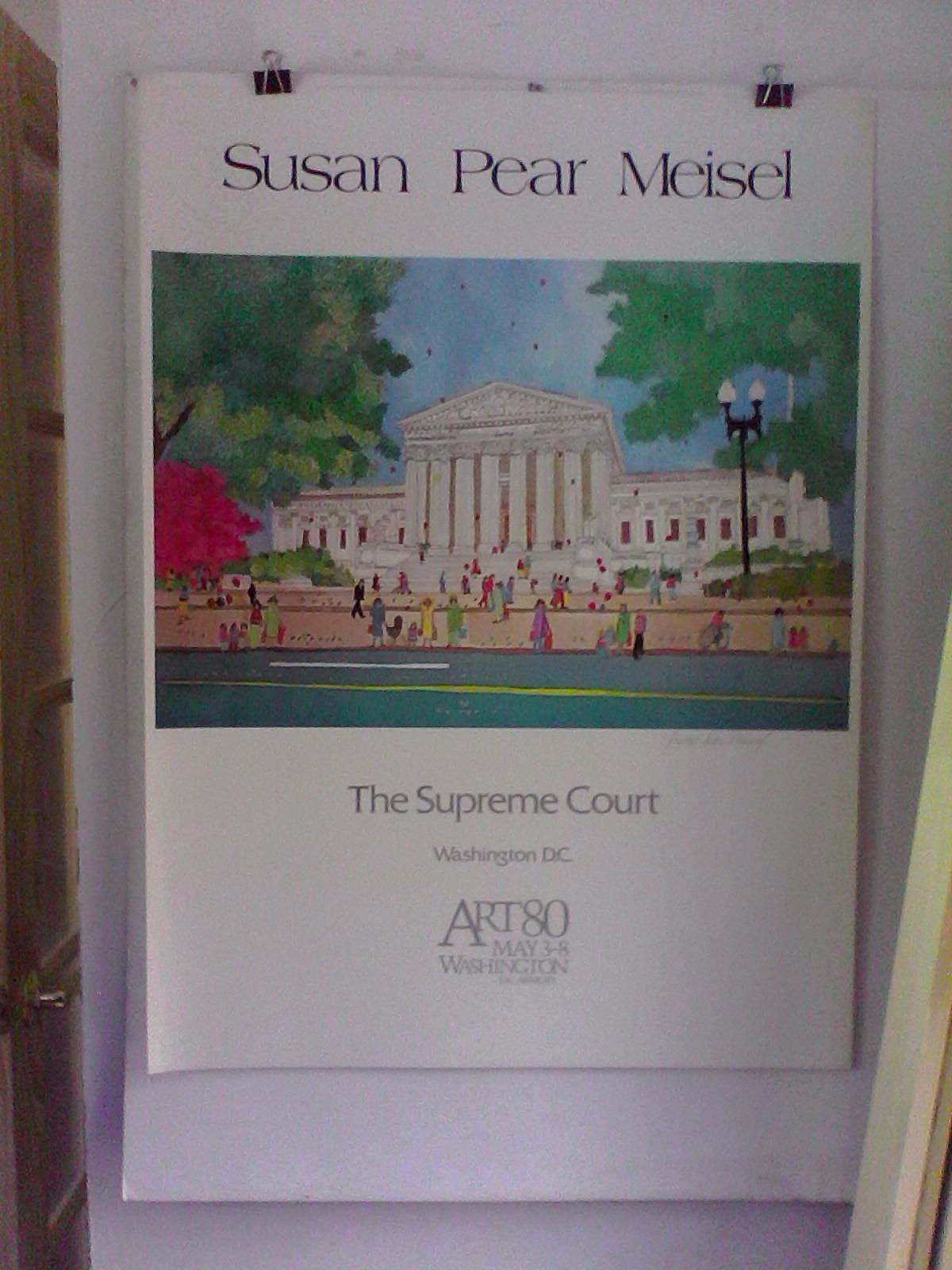 Vintage Susan Pear Meisel “The Supreme Court” poster 25 1/2″ x 34 1/2″ signed