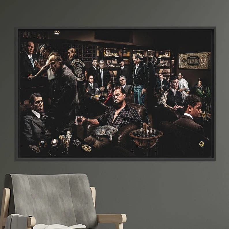 Gangster Legends Poster Movie Mafia Characters Print Film Scene Wall Art Gangste