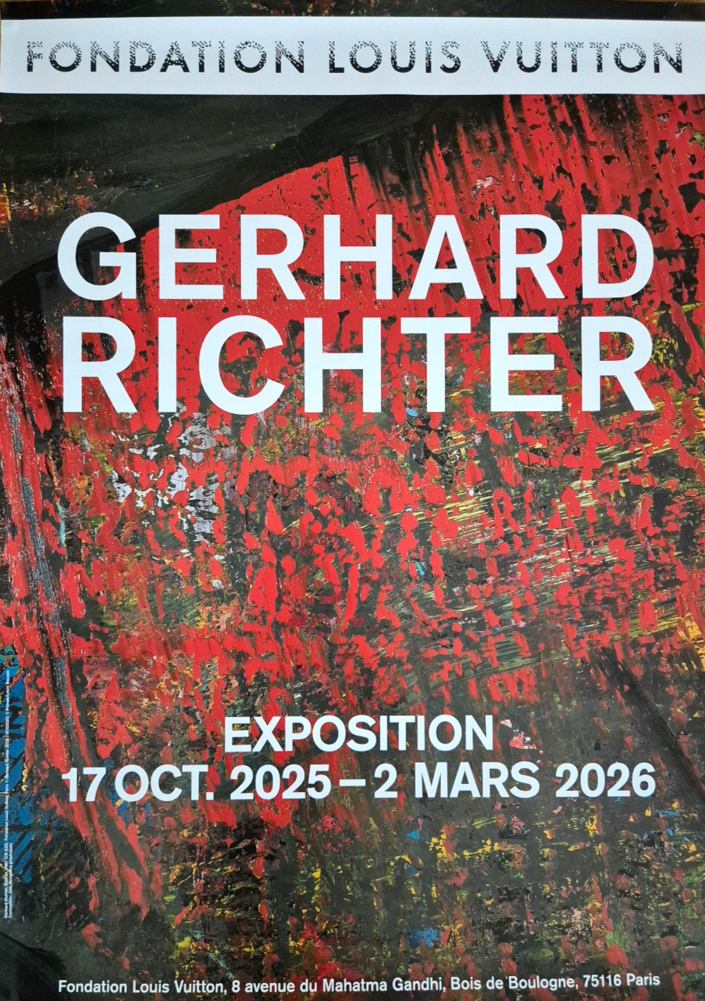 🟦 Gerhard Richter – Original Poster – Fondation Louis Vuitton Paris 2025