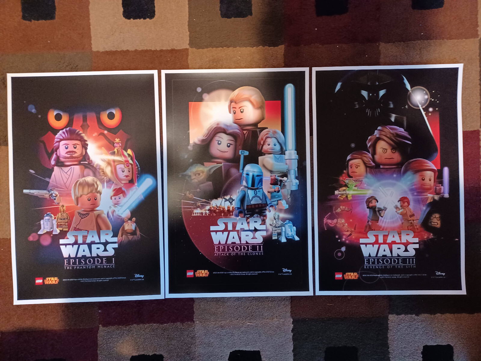 Star Wars Trilogy Lego 11″ x 17″ Movie Collector’s Poster Prints (Set of 3)