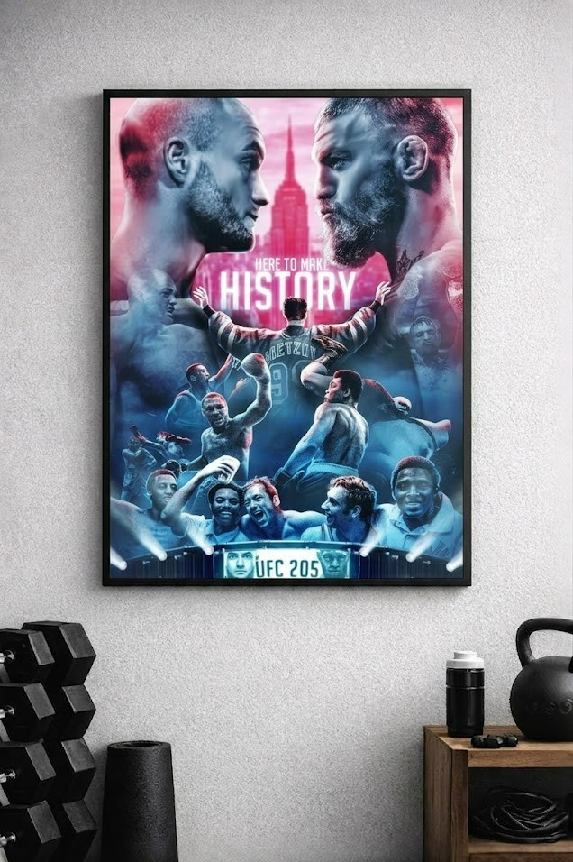 UFC 205 Fight Poster MMA Combat Sports Wall Art Print Decor
