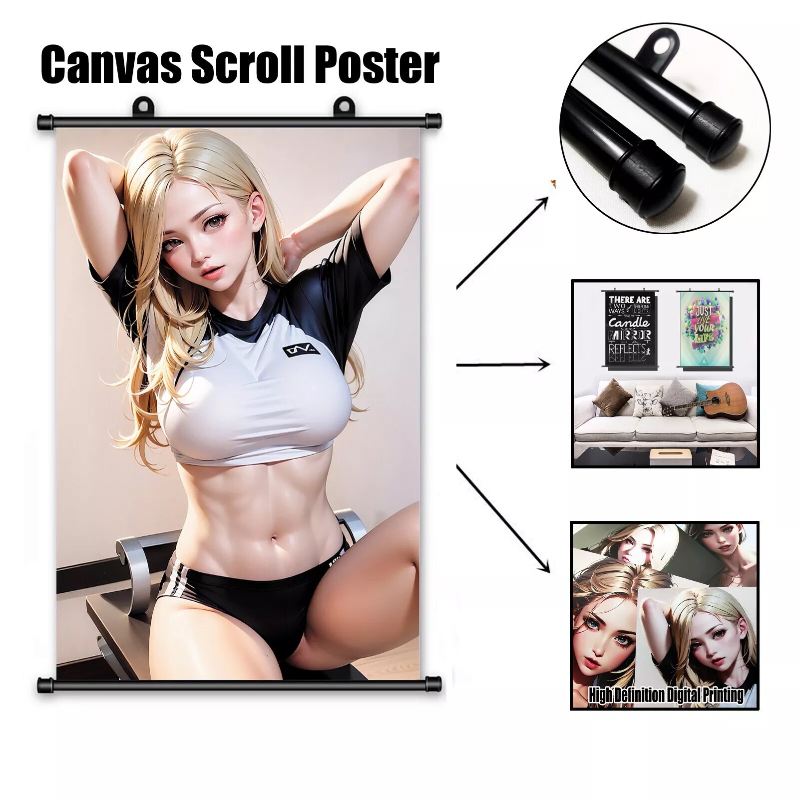 Art Poster Jessie HD Wall Scroll Anime Painting Decor 60X90CM