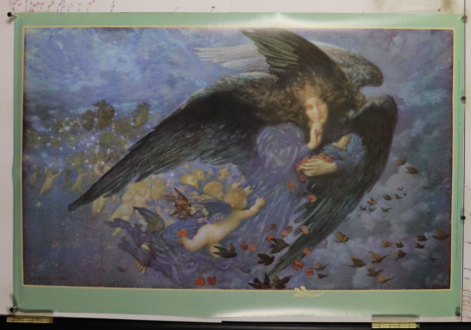 Night With Her Train Of Stars by Edward Robert Hughes 24.25″X36.50″ NOS (b65)